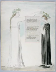 Ode pour la musique, design 100 de Les Poèmes de Thomas Gray, 1797-98
